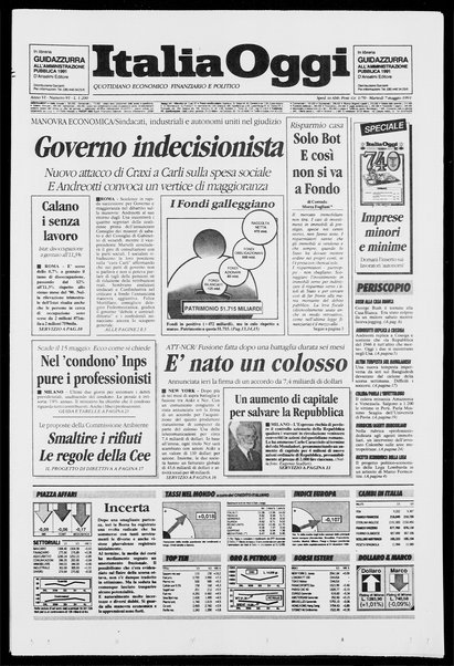 Italia oggi : quotidiano di economia finanza e politica